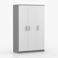 KLEIDERSCHRANK Jonas II 2D 19, 120/192/50, 3-türig, grau - Grau/Sonoma Eiche, Holzwerkstoff (120/194/50cm) - imoebel24