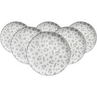 SPEISETELLER Sendai Blume grau ø 27 cm 6er Set - Grau, Keramik (27cm) - Ritzenhoff Breker