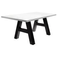 ESSZIMMERTISCH Elia 8 180x90x75 Holzwerkstoff Farbe Schwarzstahl/Weiß - Weiß/Grau, Holz (180/90/75cm) - 58aufmkessel