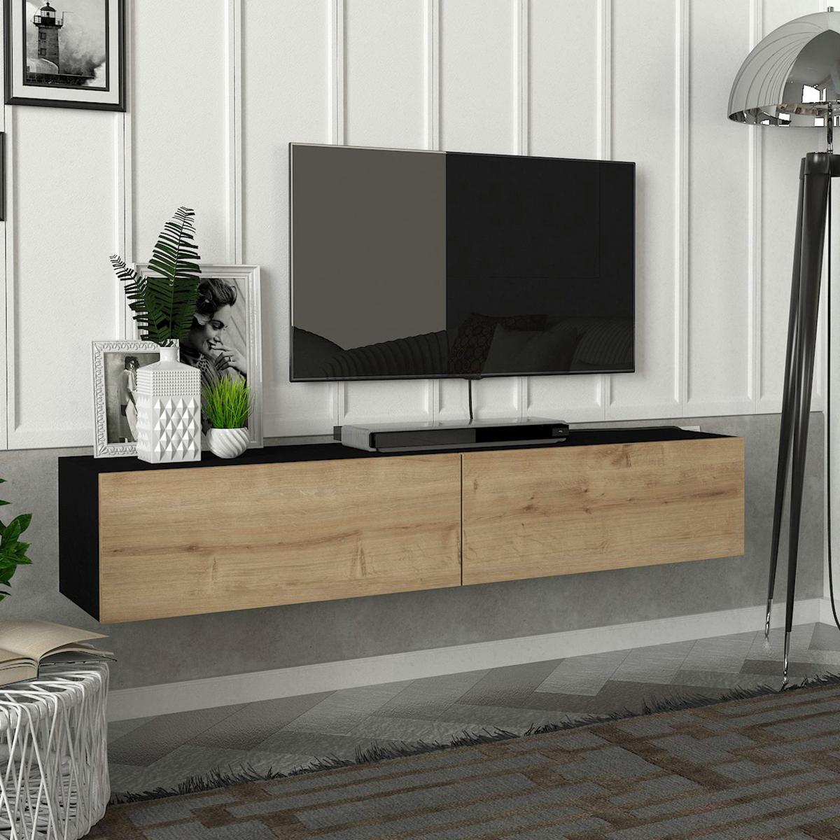 TV-ELEMENT Toivakka - Naturfarben, Holzwerkstoff (135/25/31cm) - [en.casa]