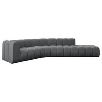ECKSOFA modulares Sofa Tilmo-L1 - 399x194x70 cm Dunkelgrau - Dunkelgrau, Holzwerkstoff/Textil (399/194cm) - ALTDECOR