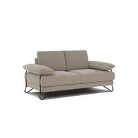SOFA LORI 2-Sitzer, creme - Creme/Schwarz, Holzwerkstoff/Textil (185/87/96cm) - Wozimo