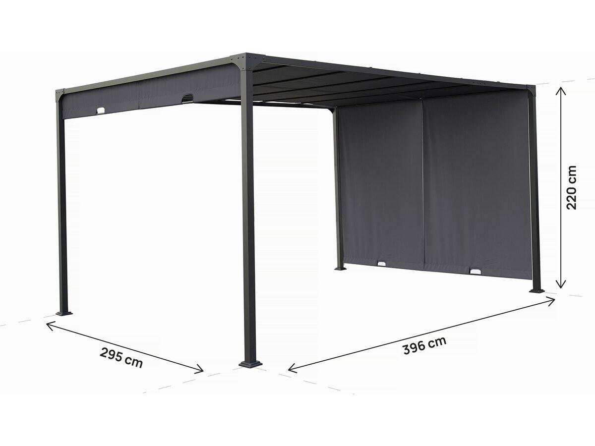 PERGOLA - MARKISE courtenay Grau - Grau, Metall (295/220/396cm) - Habitat Garten