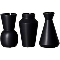 VASEN-SET Kalmar schwarz 20 cm 3-tlg. - Schwarz, Keramik (20cm) - Ritzenhoff Breker