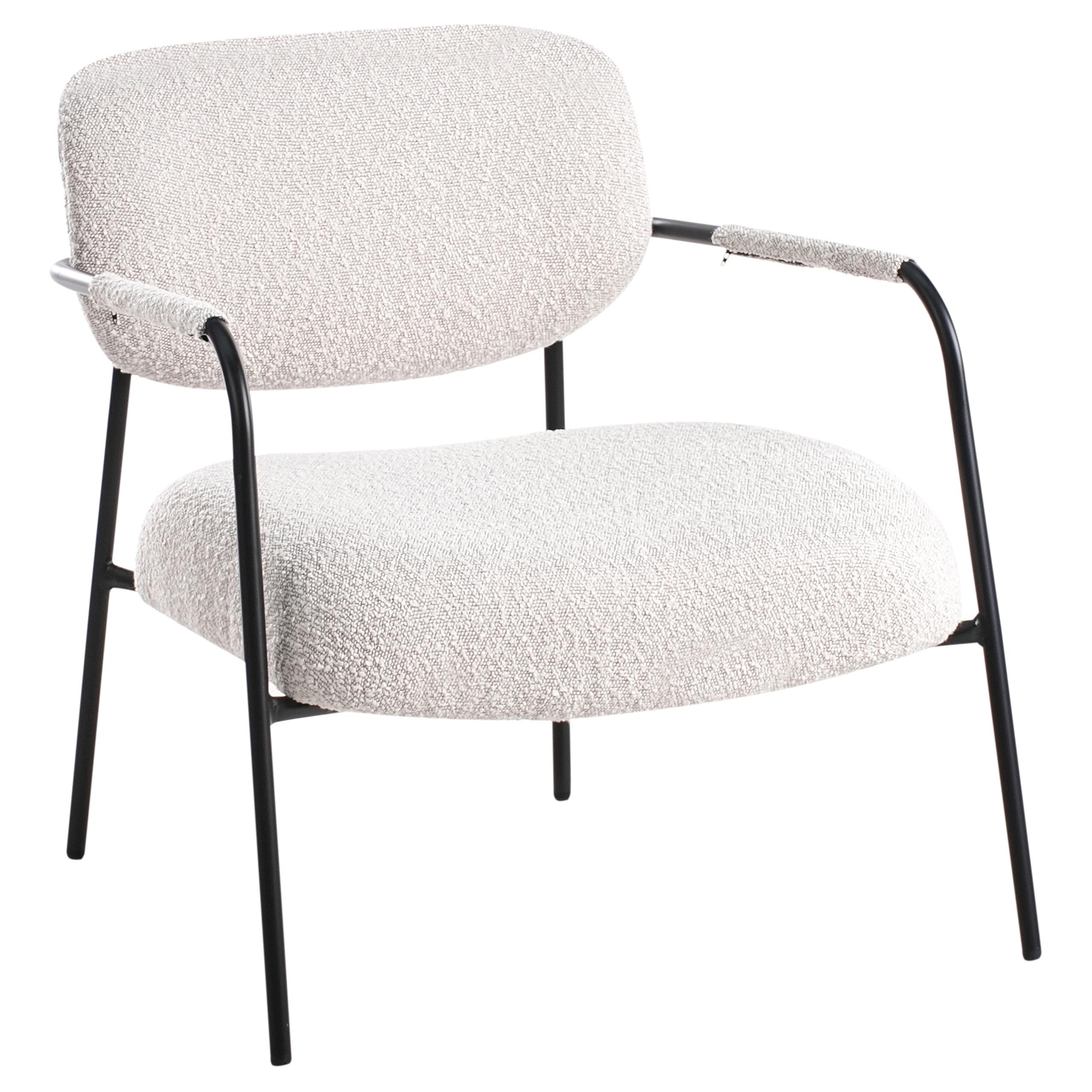 SESSEL Hellbeige Ausvika - Beige/Schwarz, Textil (70/7/71cm) - Beliani