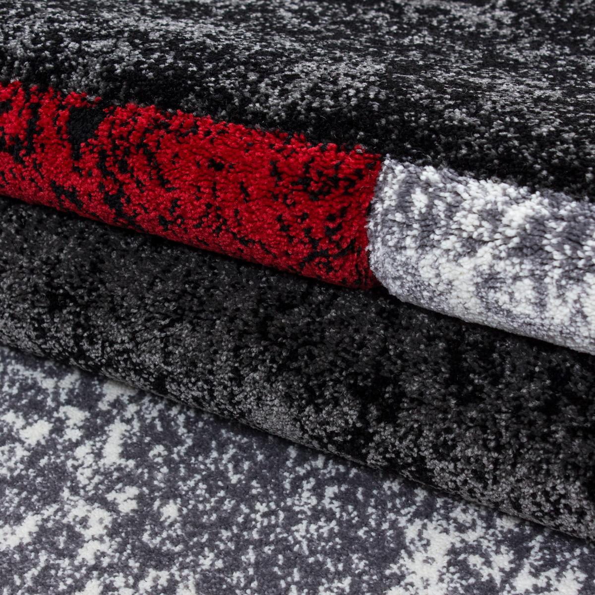 KURZFLORTEPPICH LATEMAR, kariert, Rot, 280 x 370 cm - Rot, Textil (280/370cm) - KADIMA DESIGN