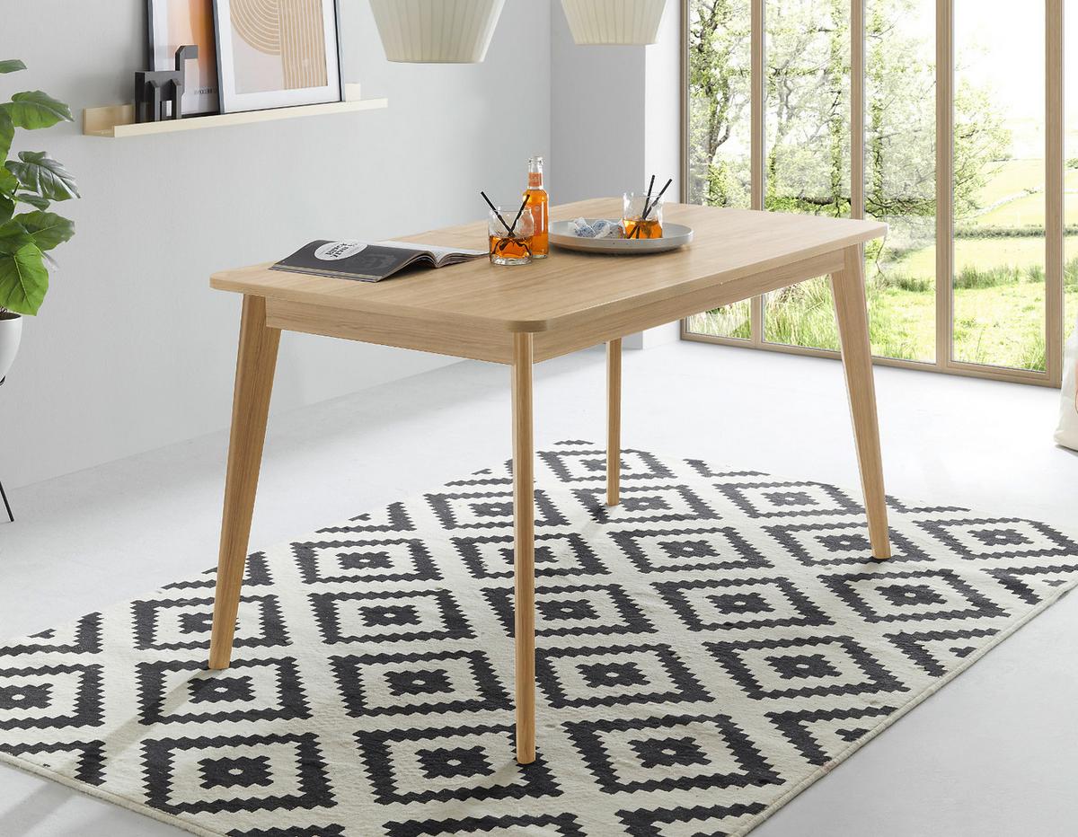 ESSTISCH naturfarben Eiche, skandinavisch, Küchentisch ausziehbar 140 - 180 cm - Eichefarben/Naturfarben, Eichenholz/Holzwerkstoff (140/80/75cm) - Furn.Design