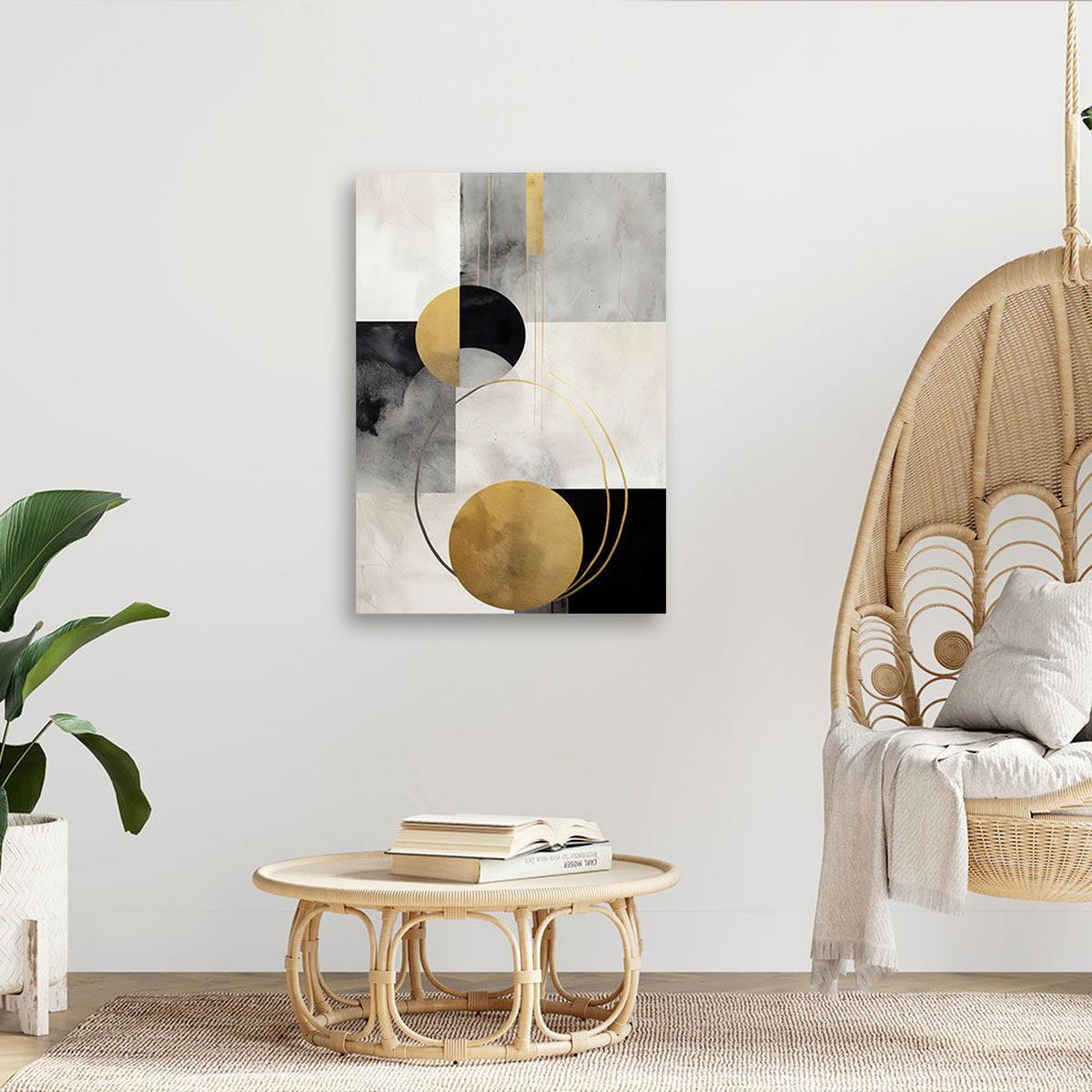 KUNSTDRUCK Gold 60/90 cm - Goldfarben, Textil (60/90cm) - KUNSTLOFT