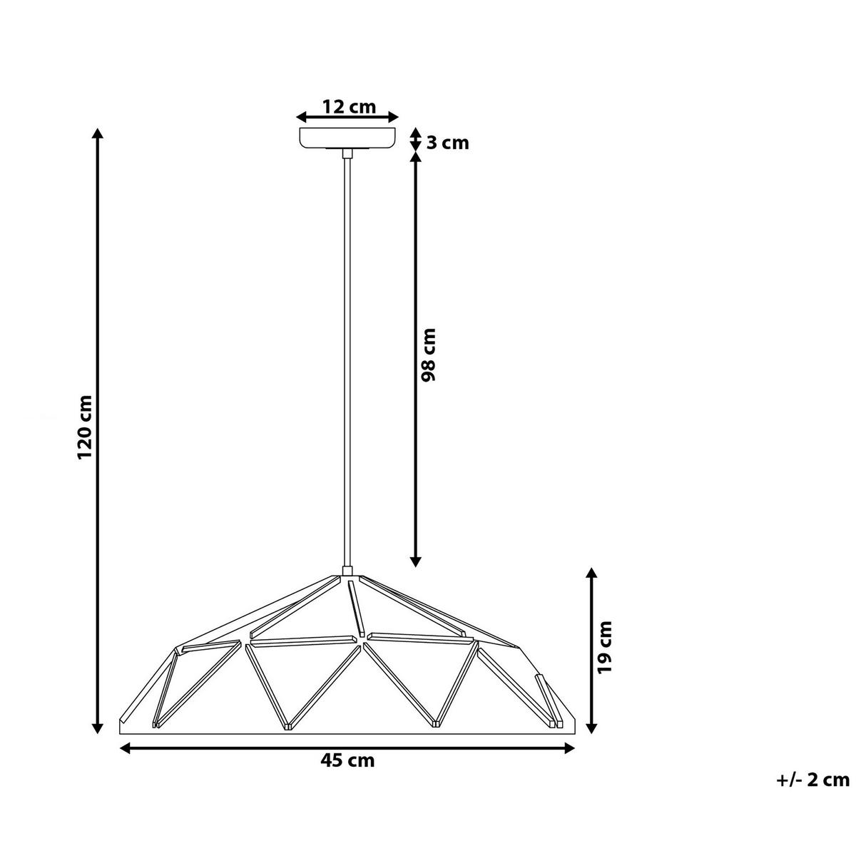 HÄNGELEUCHTE Senia 45/45/120 cm - Weiß, Metall (45/45/120cm) - Beliani