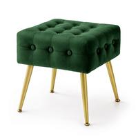 POLSTERBANK mit Samt - Optik Grün 40/42/40 - Grün, Textil (40/42/40cm) - RAUMHIRSCH FURNITURE