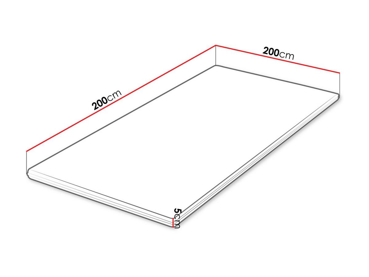 TOPPER Profil 5 cm - Weiß, Textil (200/200cm) - MIRJAN24