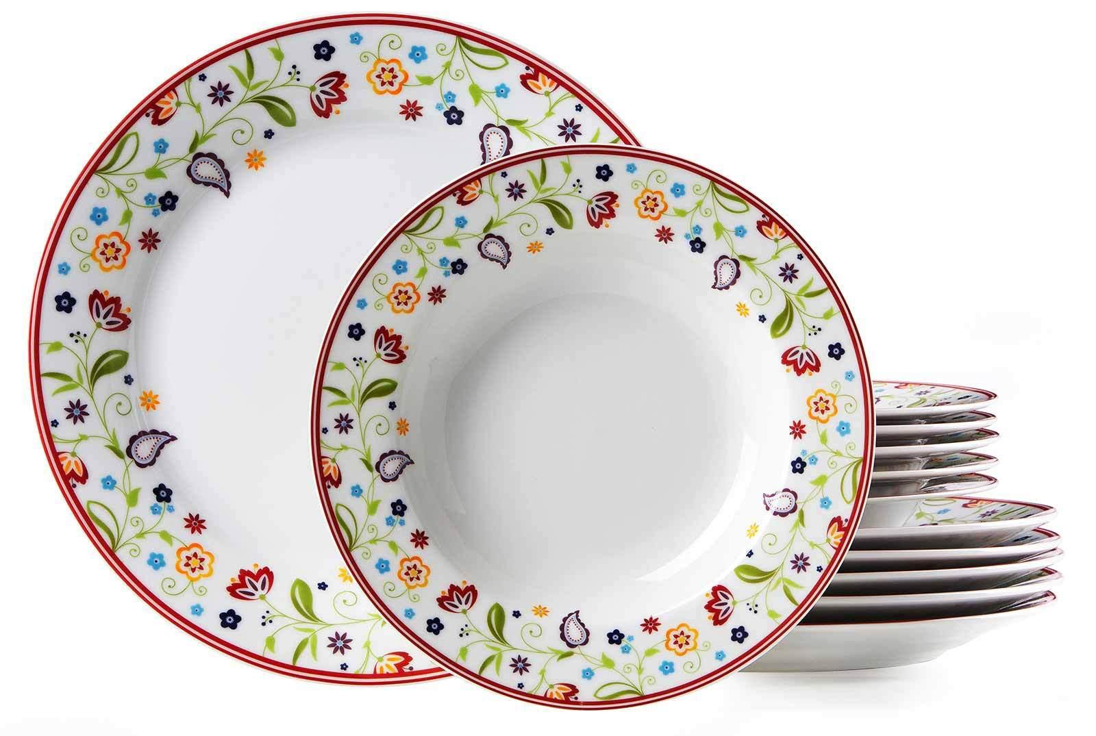 TAFELSERVICE Doppio bunt 12-tlg. - Multicolor, Keramik (2/2/2cm) - Ritzenhoff Breker