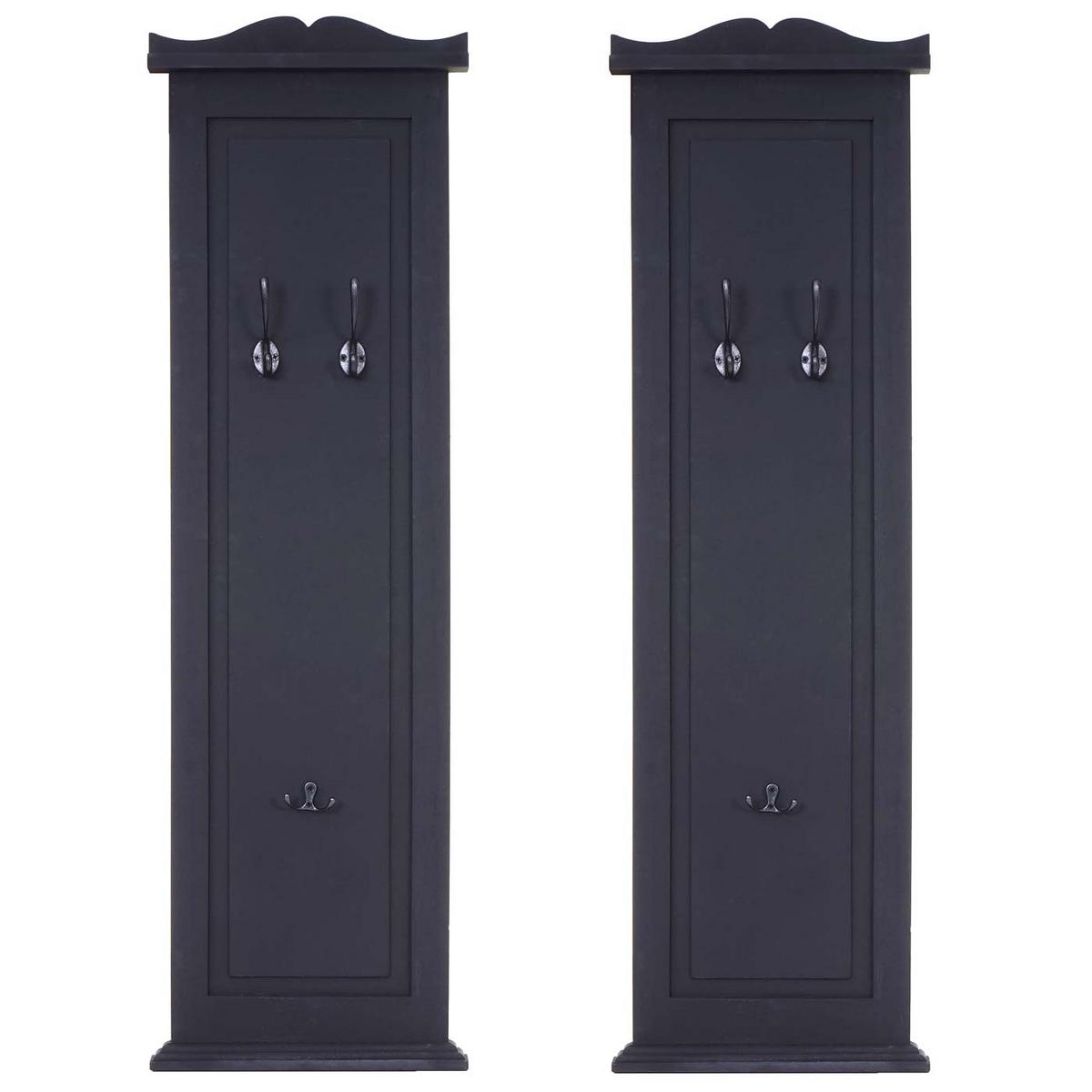 WANDGARDEROBE Grau 2er-Set - Grau, Holz (28/109/5cm) - MCW
