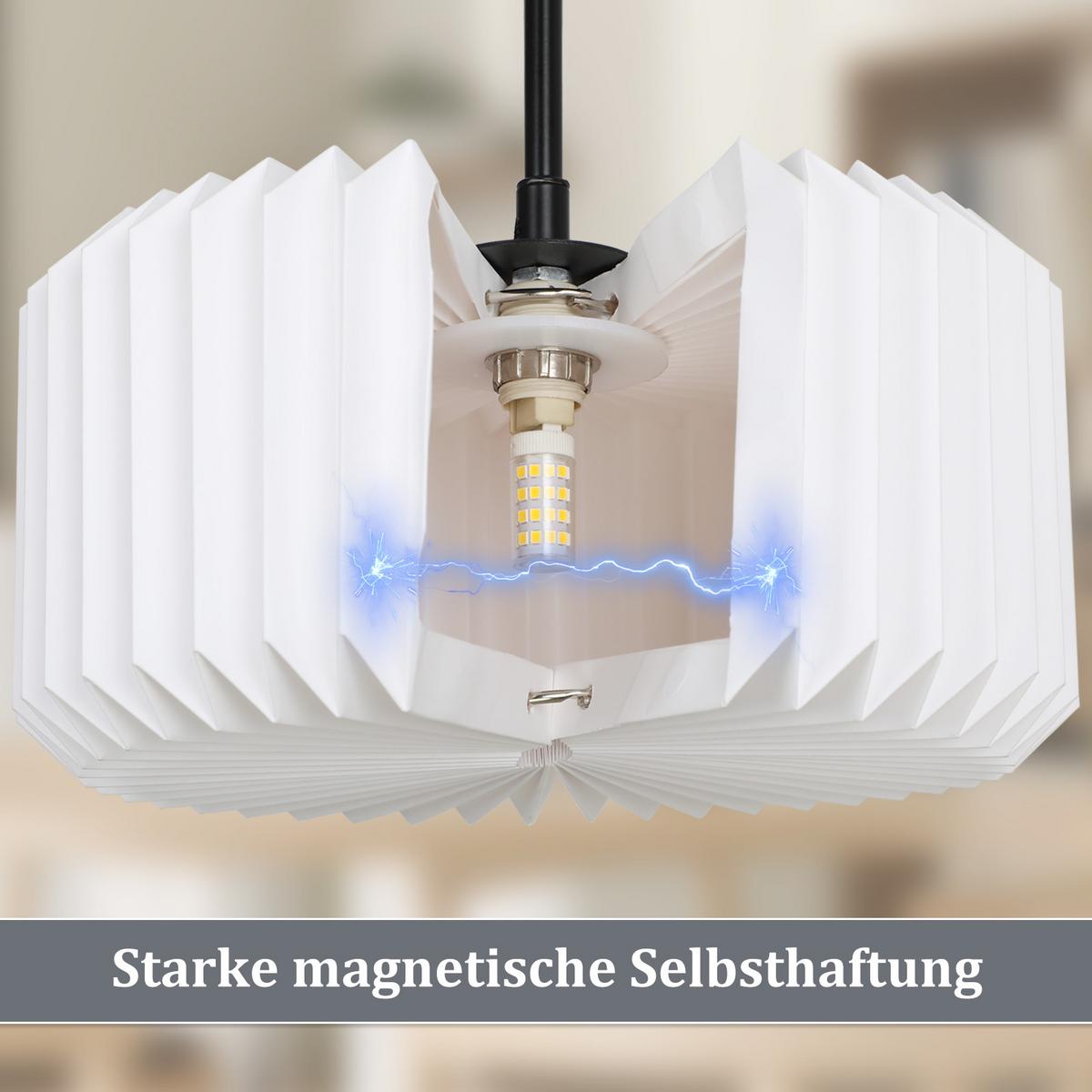 HÄNGELEUCHTE Funkelin 24/152/24 cm - Weiß, Papier (24/24/152cm) - ZMH