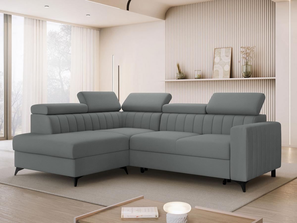 ECKSOFA Milano 2RRLXP, Seite: Links LXP+R+2R - Graphitfarben, Holz/Textil (249/195cm) - MIRJAN24