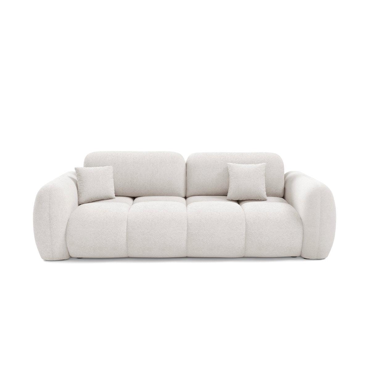 SOFA Livio 3 Sitzplätze Gebrochenes Weiß - Weiß, Holz (270/95/121cm) - Petits-meubles