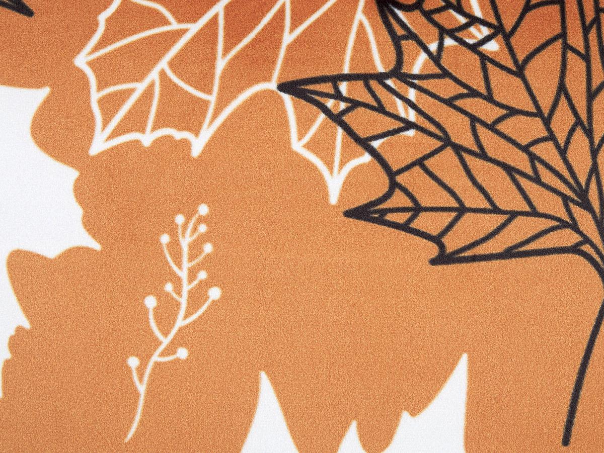 DEKOKISSEN Orange 45/45 cm Poinsettia - Orange, Textil (45/45cm) - Beliani