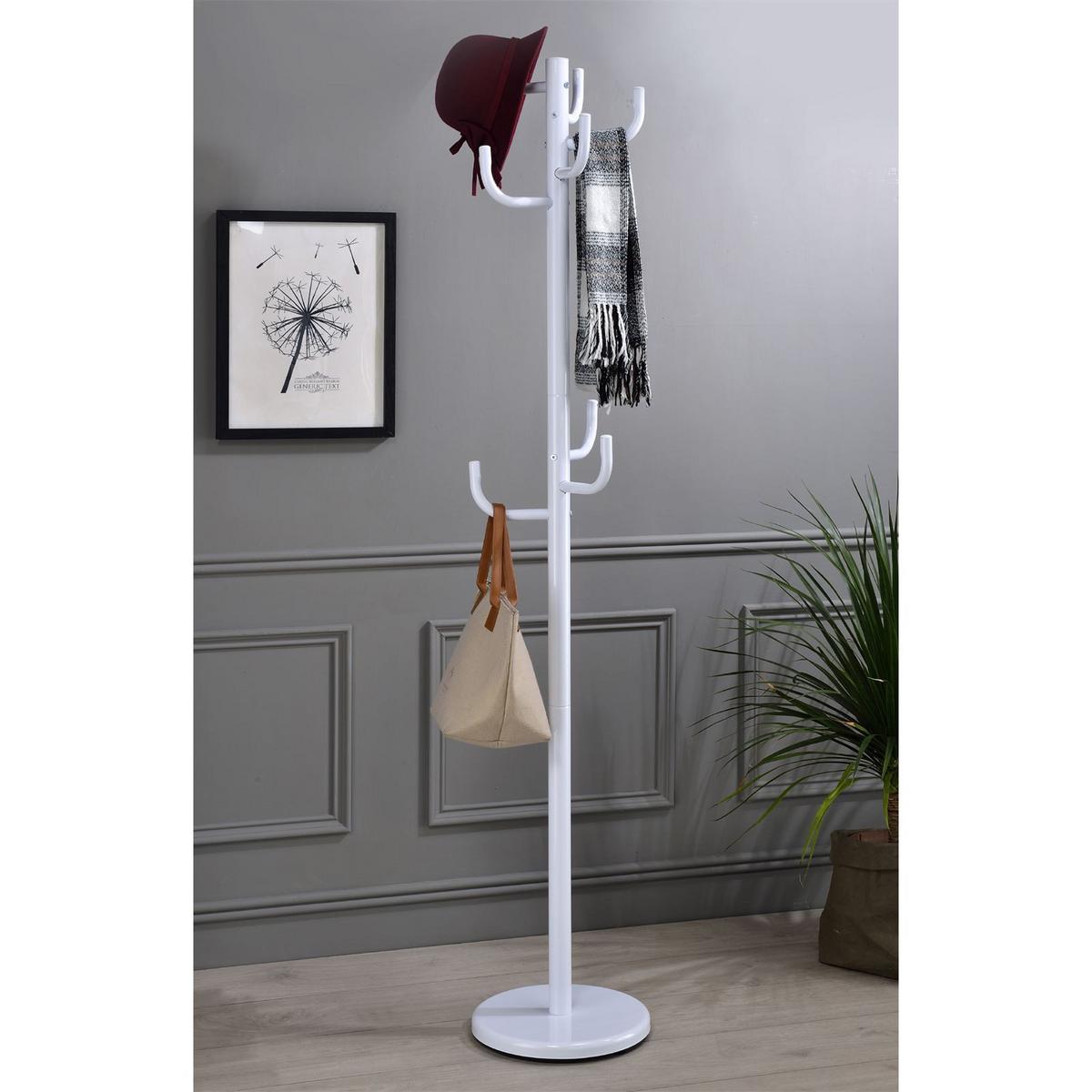 KLEIDERSTÄNDER MILA weiß - Weiß, Metall (30/174/30cm) - IDIMEX