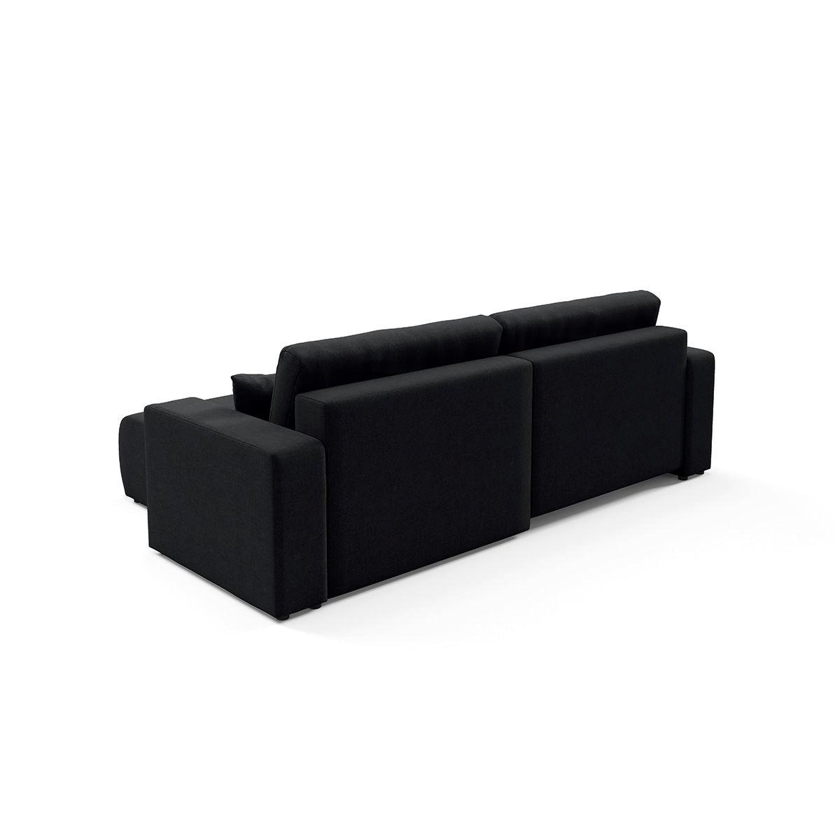ECKSOFA Giulia 3 Sitzplätze Schwarz - Schwarz, Holz (244/149cm) - Petits-meubles