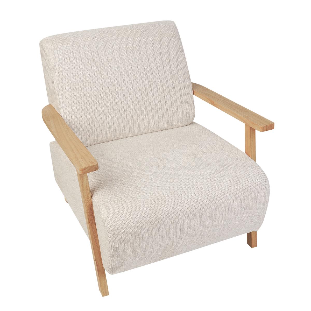SESSEL Helles Beige Lesja - Hellbraun/Beige, Textil (77/79/90cm) - Beliani