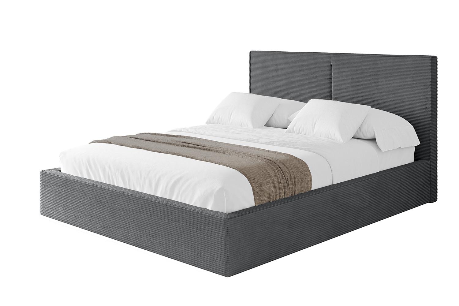 POLSTERBETT mit Bettkasten und Lattenrost, Boxbett ohne Matratze - VANTO 180x200 Dunkelgrau - Anthrazit, Holzwerkstoff/Textil (180/200cm) - ALTDECOR