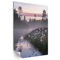 POSTER - 21x29 cm - And - See am Morgen - Grau, Textil (21/29.7/0.1cm) - TULUP