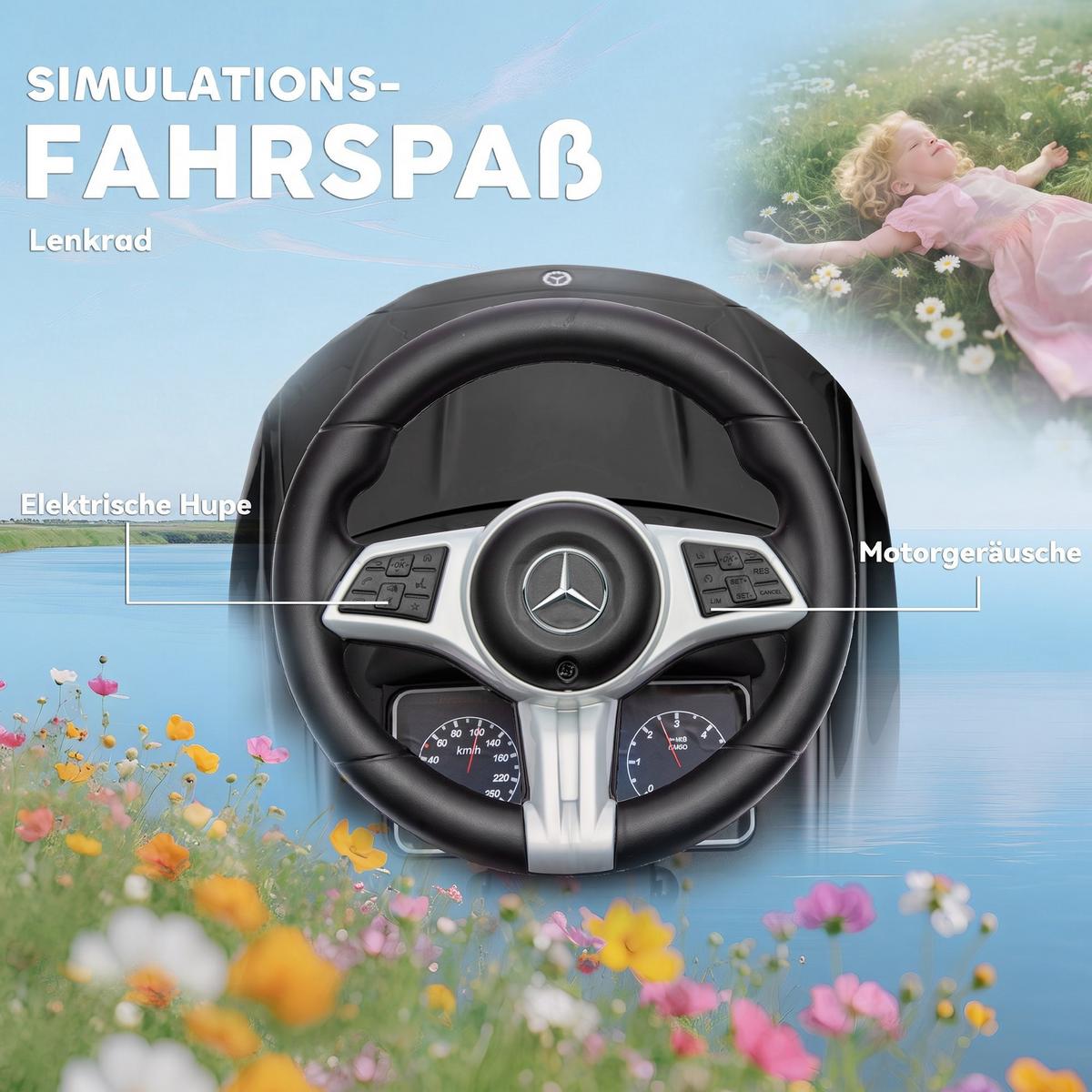 KINDER-RUTSCHAUTO Kunststoff Stahl Schwarz - Schwarz, Kunststoff (91/40/83cm) - AIYAPLAY