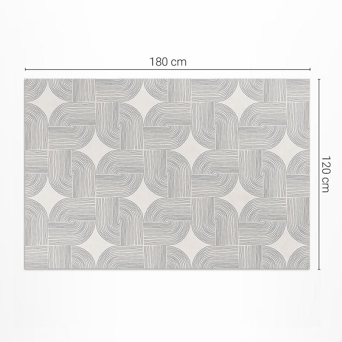 TEPPICH 120x180 cm Linearer Zopf Vintage Muster - Beige, Kunststoff (120/180cm) - Wallfluent