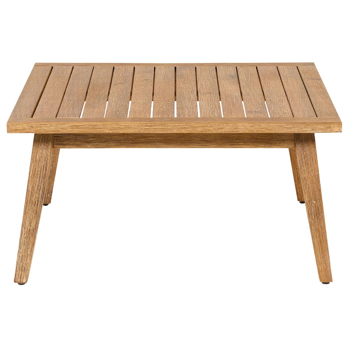 LOUNGE-SET 5-Sitzer Akazienholz Beige Alcamo - Beige, Holz - Beliani