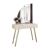 SCHMINKTISCH SIENNA-QS KASCHMIR mit LED-Spiegel PUSH OPEN - Kaschmir, Holzwerkstoff (100/81/42cm) - Lookway
