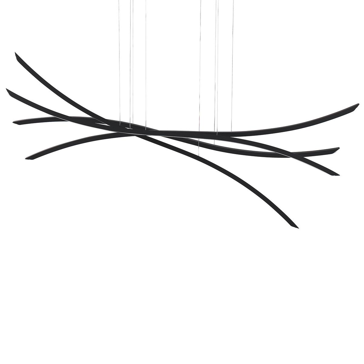 HÄNGELEUCHTE Calao 17/160/160 cm - Schwarz, Metall (17/160/160cm) - Beliani