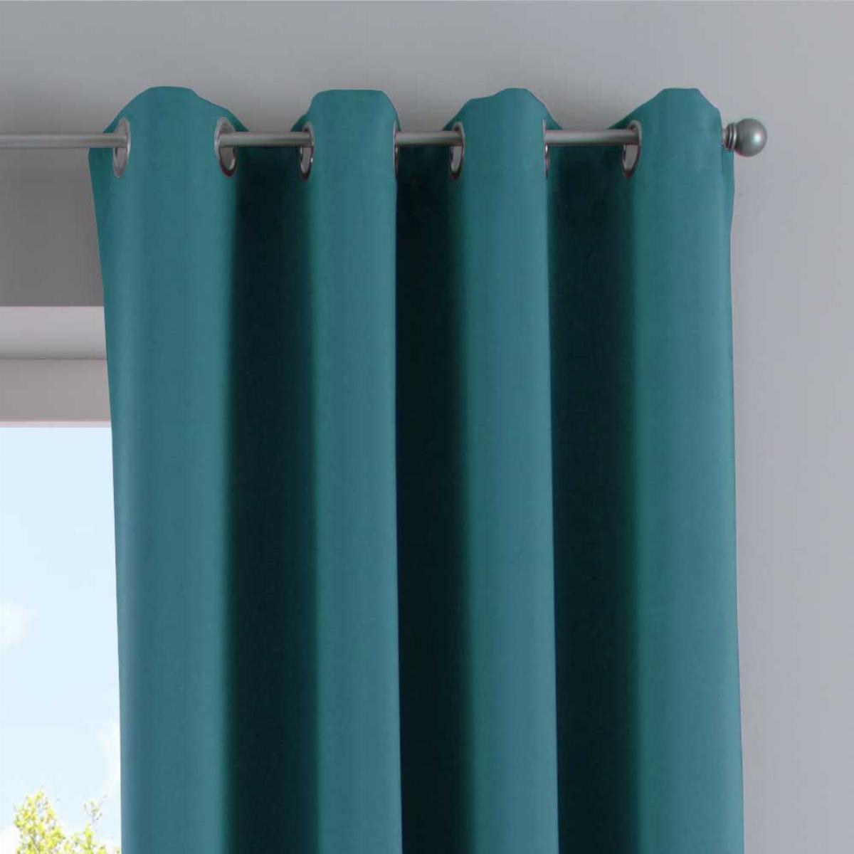 VORHANG »NEW YORK« HxB 225x295 cm Petrol - Petrol, Textil (295/225cm) - Gardinenbox