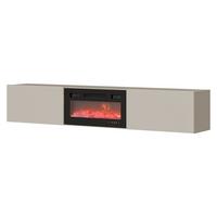 TV-LOWBOARD Govi 180 EF mit Kamin - Kaschmir, Holzwerkstoff (180/33/32cm) - MIRJAN24