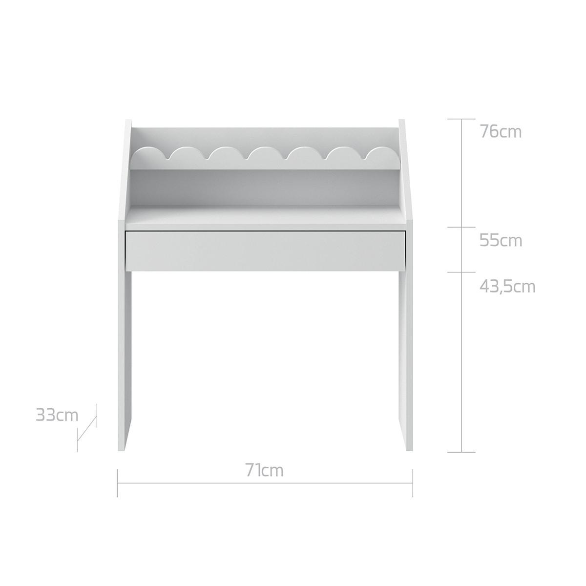 SCHREIBTISCH Book Nook Weiß - Weiß, Holzwerkstoff (71/76/33cm) - Petits-meubles