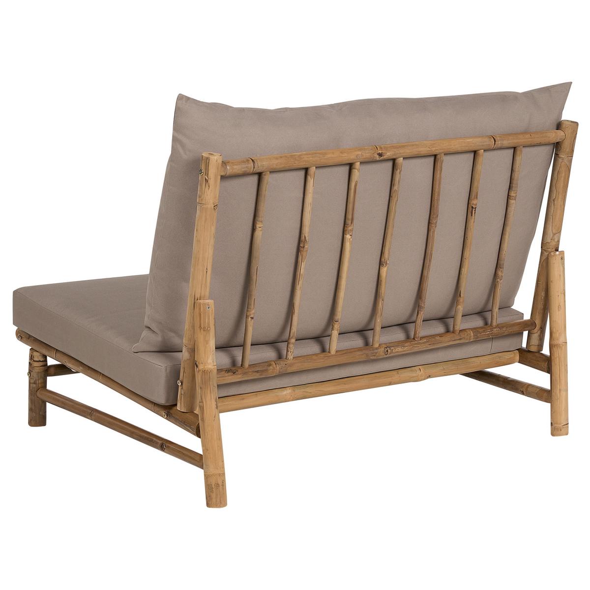 LOUNGE SET 2-Sitzer Hellbraun Auflagen taupe Todi - Taupe/Hellbraun, Holz - Beliani