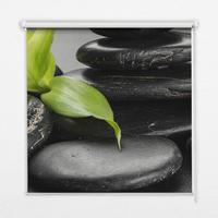 INNENROLLO - Fensterrollo - Rollo - 100x140 cm - Orchidee auf den Steinen - Violett, Kunststoff (100/140/0.5cm) - TULUP