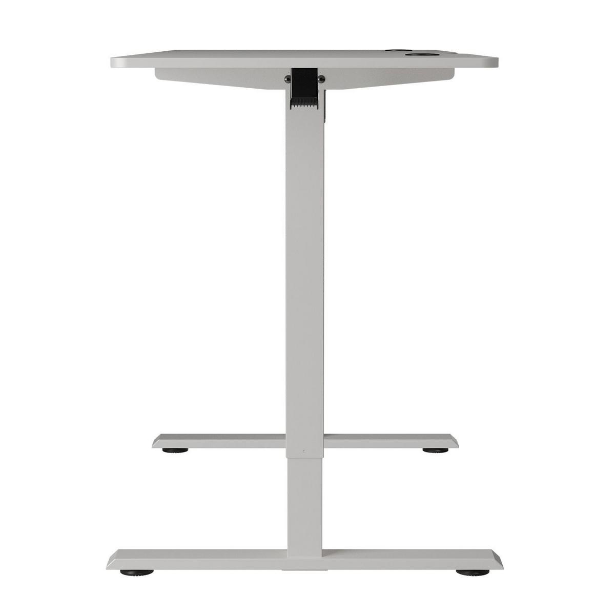 SCHREIBTISCH Office Stand weiß 140x60 cm höhenverstellbar - Weiß, Holz (60/140/117cm) - Juskys