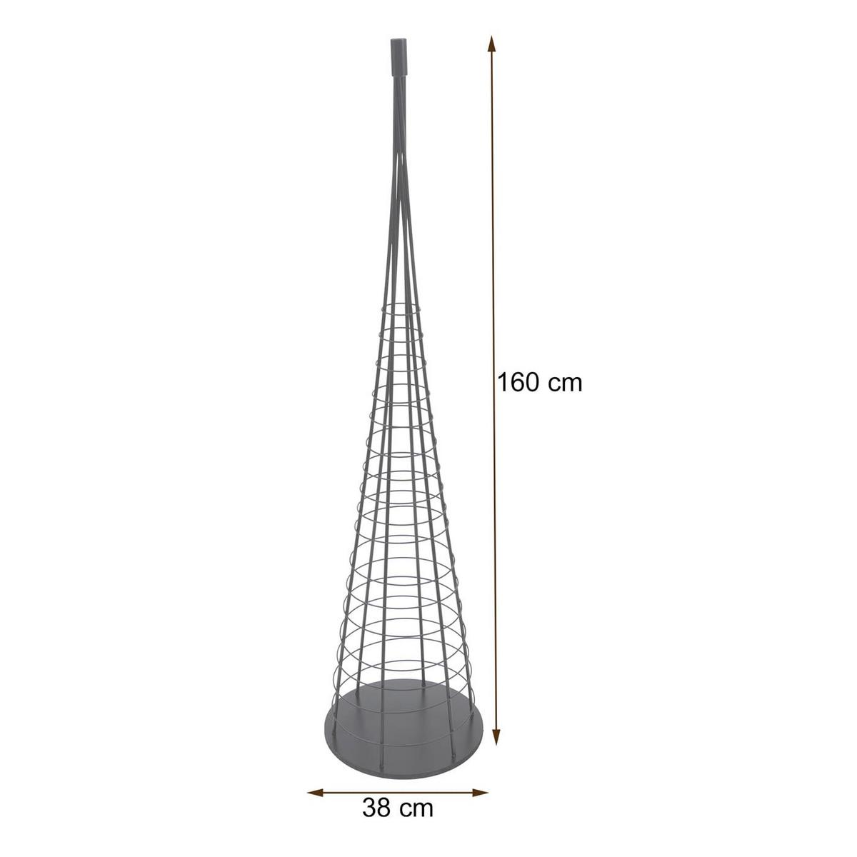 DEKO-BAUM Schwarz - Schwarz, Metall (38/160cm) - MCW