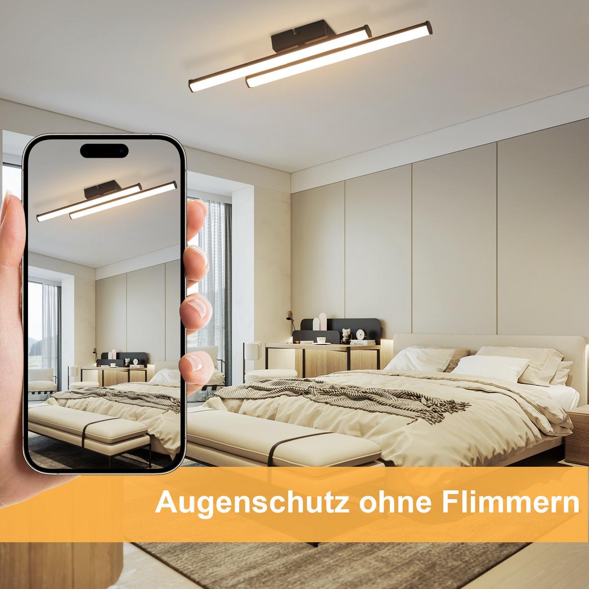 LED WANDLEUCHTE Nasseri - Schwarz, Metall (44/10/5.5cm) - ZMH