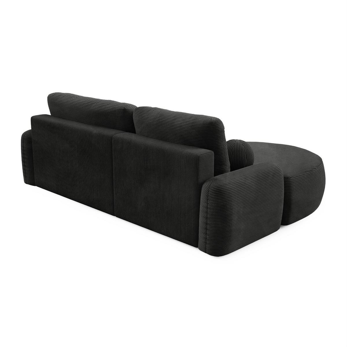 ECKSOFA CLEO II mit Schlaffunktion Version Linke Poso 34 - Dunkelgrau, Kunststoff (264/172cm) - Lookway