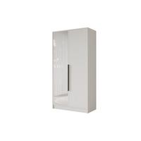 KLEIDERSCHRANK - LESE - 102 - Weiß - Schwarz/Weiß, Holzwerkstoff (102/200/51cm) - ALTDECOR