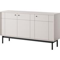 SIDEBOARD Cypressa 3T Beige 154/83/39 cm – mit Beinen auf Gestell - Beige/Schwarz, Holzwerkstoff (154/83/39cm) - AX Living