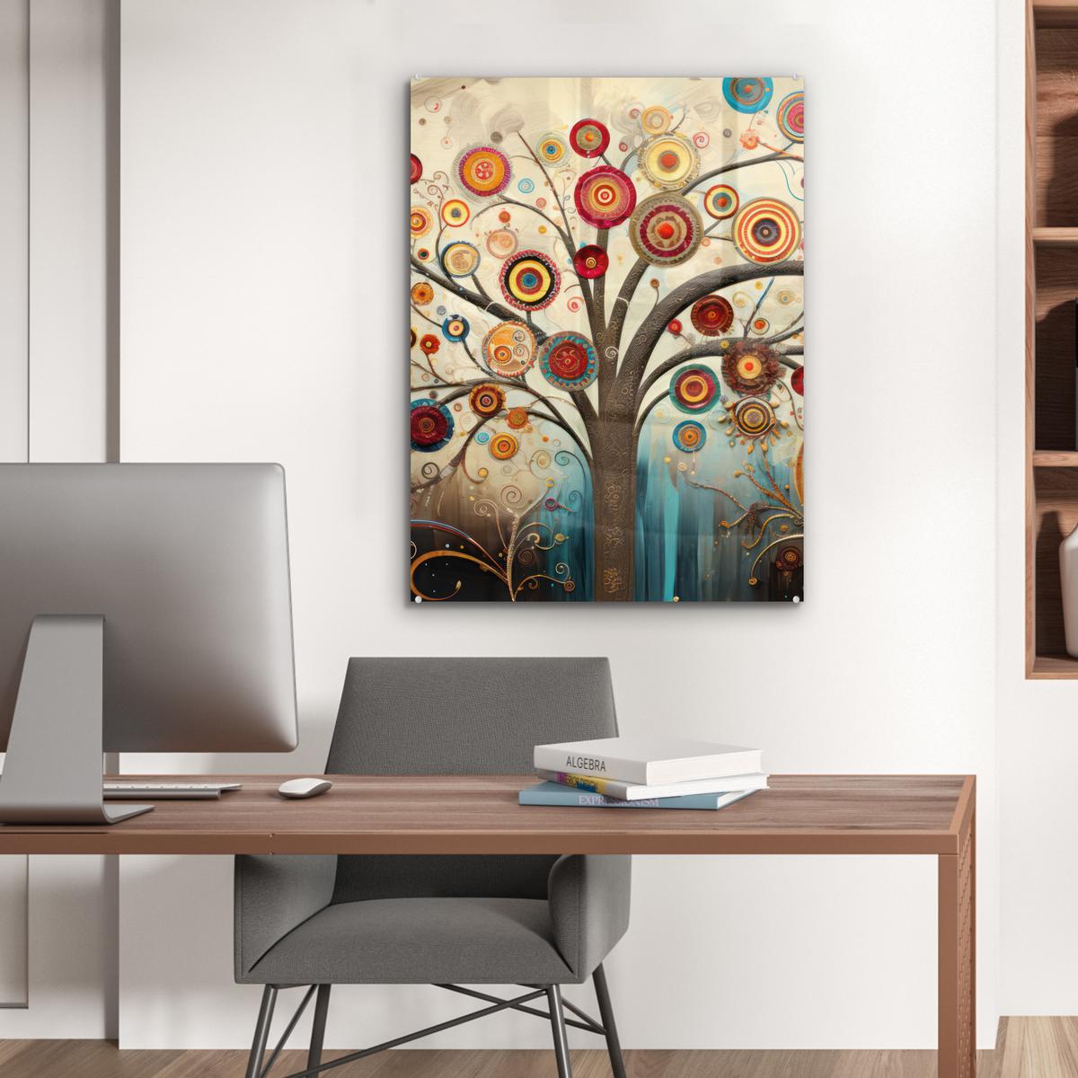 ACRYLGLASBILD Baum - Baum des Lebens - Farbe 60x80 cm - Braun, Glas (60/80cm) - MuchoWow