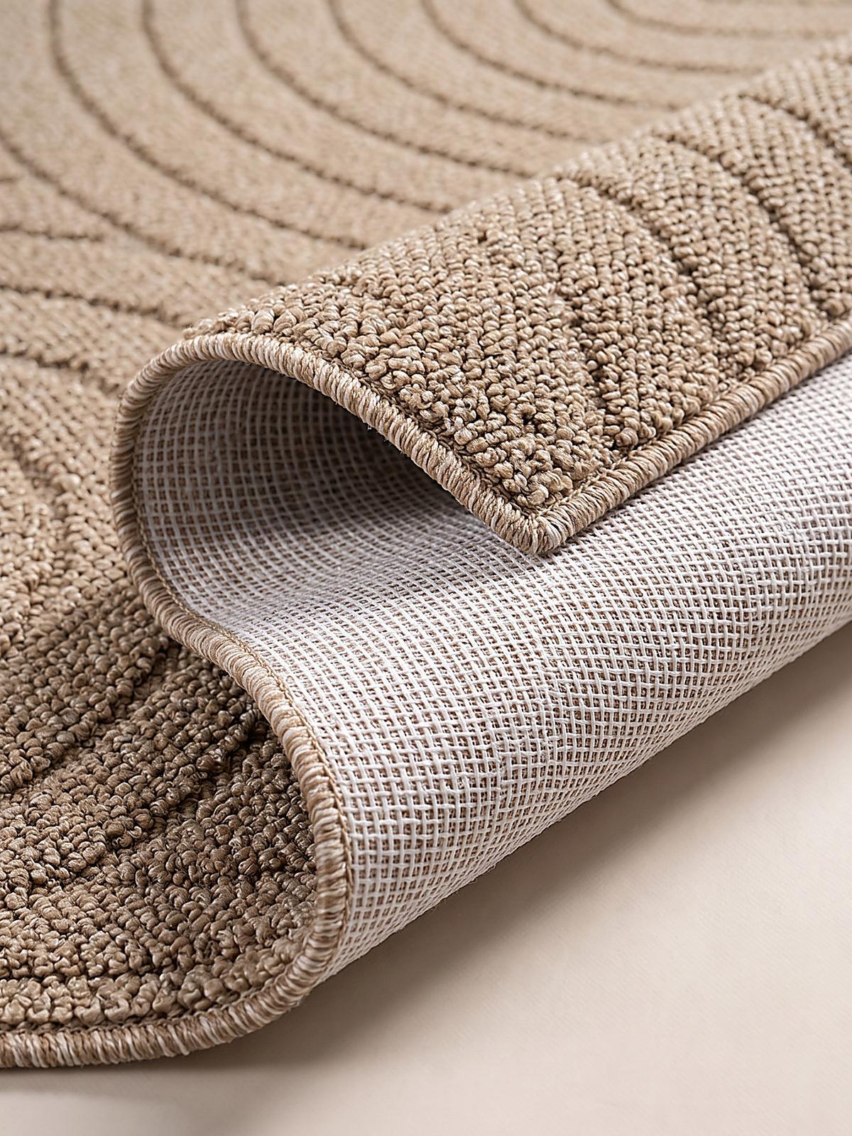 TEPPICHLÄUFER Geometrisch TOCE Polypropylen Natur 80 x 150 cm - Beige, Textil (80/150cm) - KADIMA DESIGN
