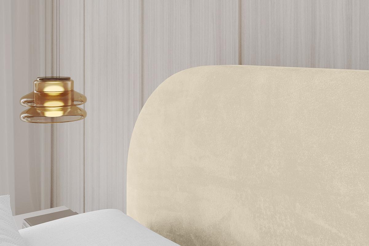 POLSTERBETT mit Bettkasten und Lattenrost, Boxbett ohne Matratze - TIVON 180x200 Beige - Ecru, Holzwerkstoff/Textil (180/200cm) - ALTDECOR