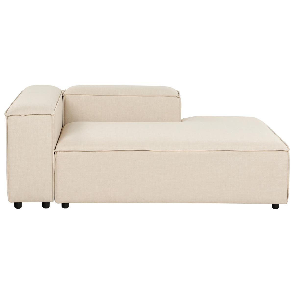 ECKSOFA Modul 4-Sitzer linksseitig Beige Stoff Ardal - Beige/Schwarz, Textil (326/180cm) - Beliani