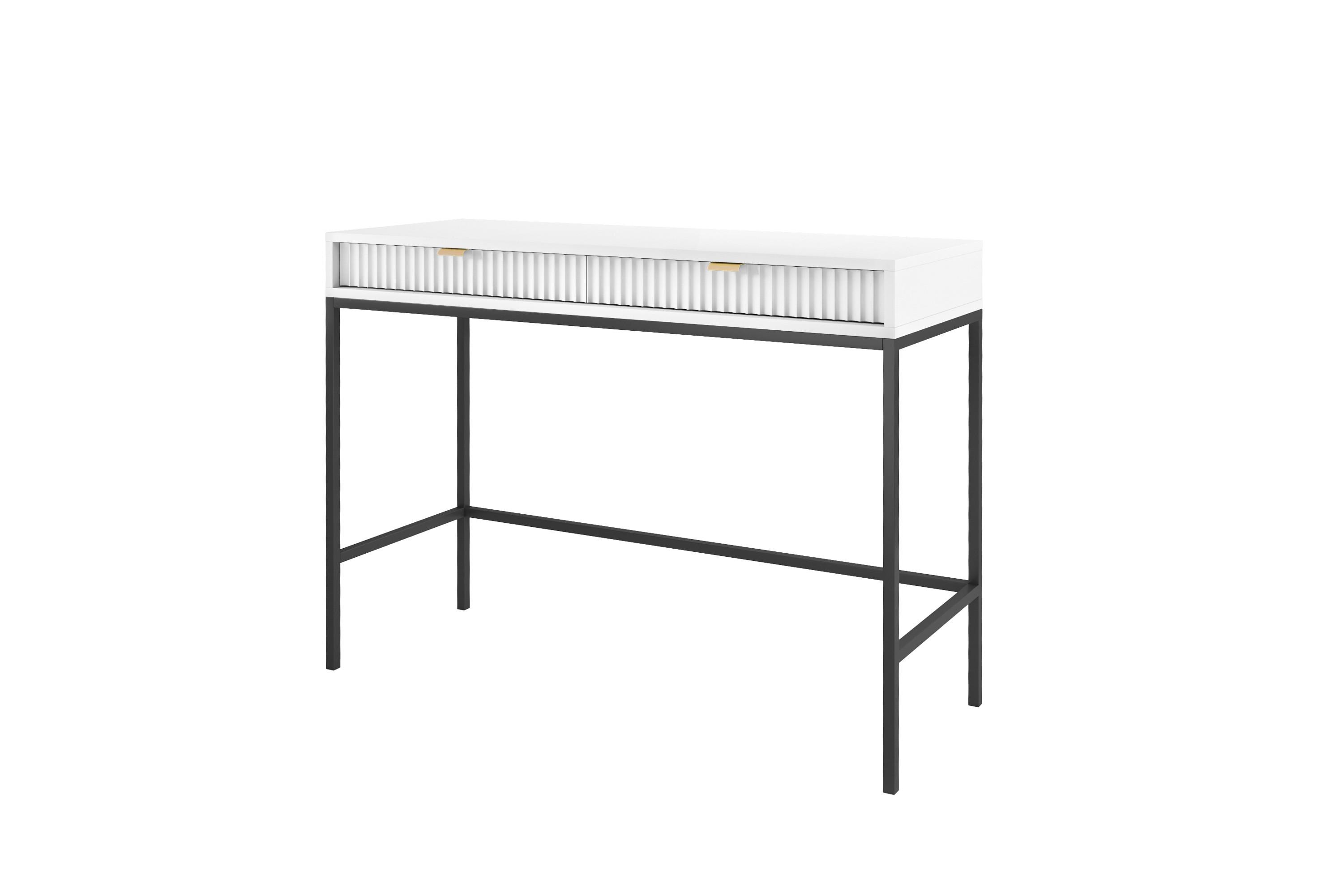 KONSOLENTISCH STELLARE 104/78/50 cm mit Schubladen, Weiß - Weiß, Holzwerkstoff (50/104/78cm) - MASSENO