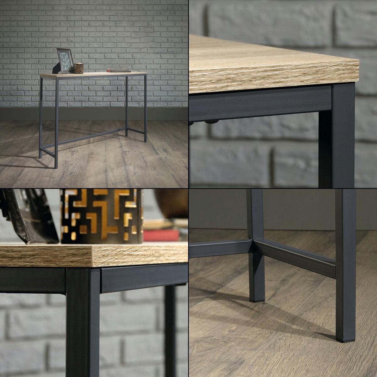 KONSOLENTISCH Kronoby - Eichefarben/Schwarz, Holzwerkstoff/Metall (30/100/80cm) - [en.casa]