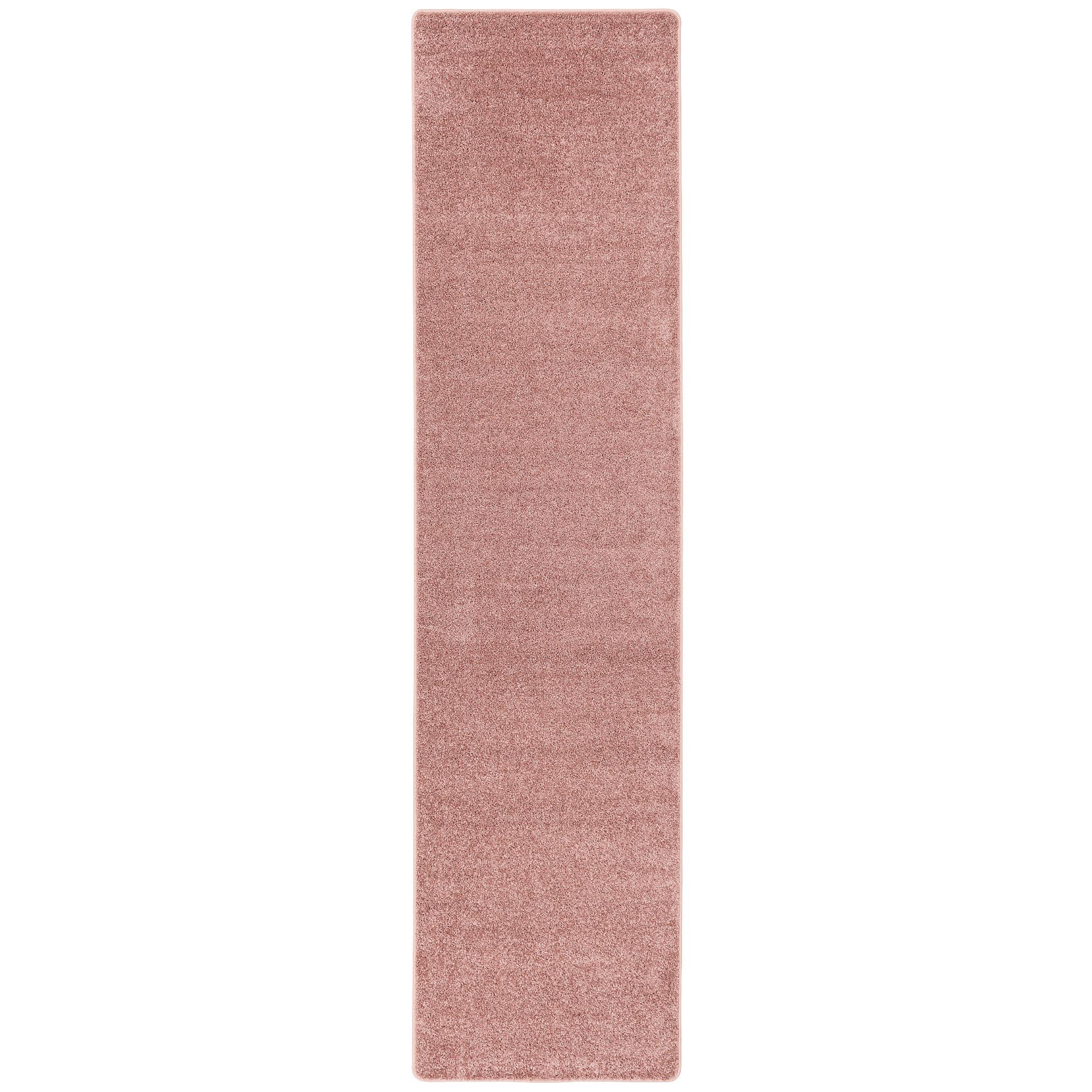 HOCHFLOR VELOURS LÄUFER TEPPICH LUNA - Altrosa, Textil (80/400cm) - Snapstyle