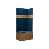 GARDEROBEN-SET Orion I - Blau/Eiche Artisan, Holzwerkstoff/Kunststoff (84/186/46cm) - MIRJAN24